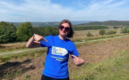 Image of Rachel Underwood in we walk for yorkshire t-shirt